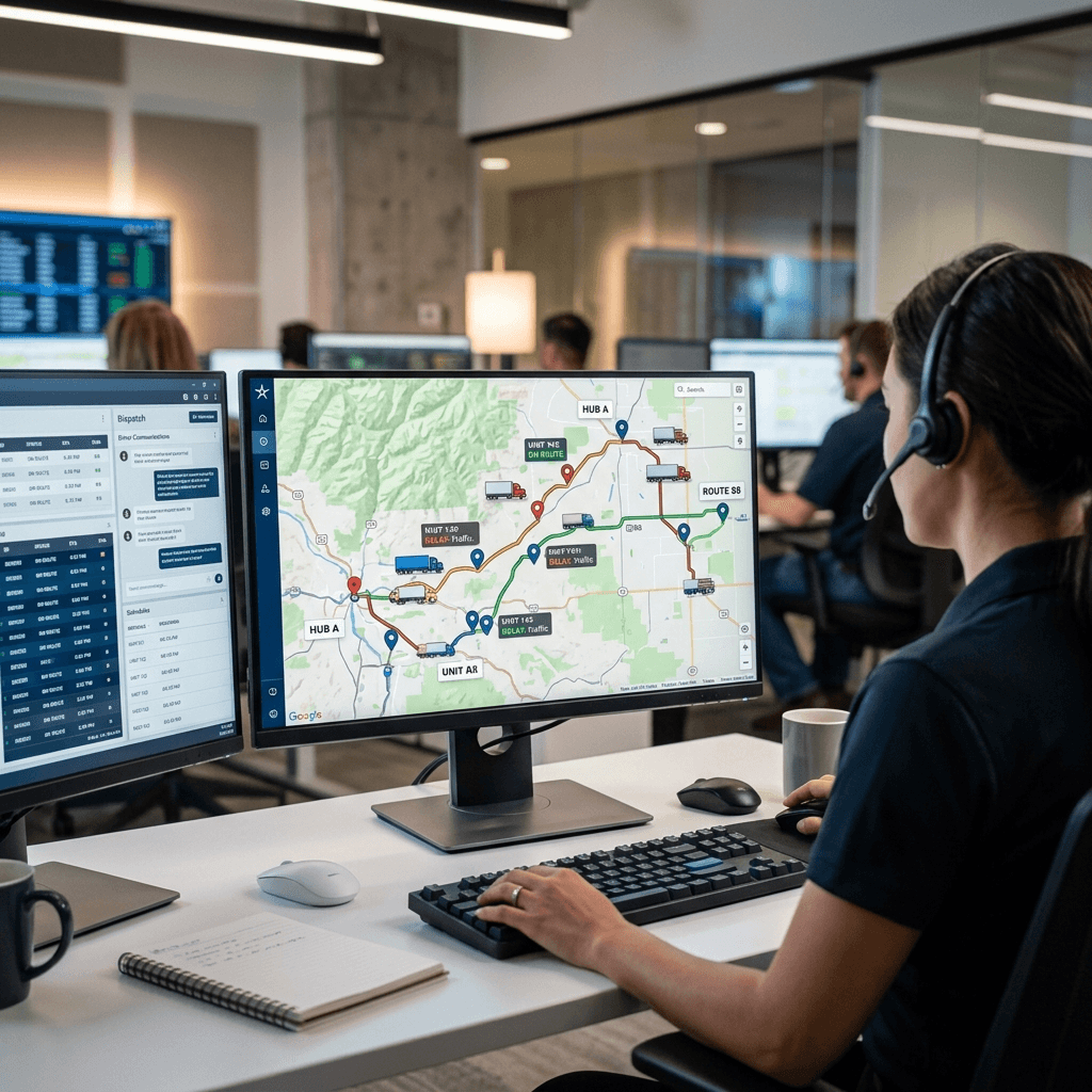 Dispatch and tracking dashboard